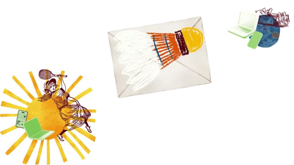 Text and Email as a Meditative Practice 1 Serving over a text and email like a birdie in badminton, across the globe at day and night in asynchronous communication